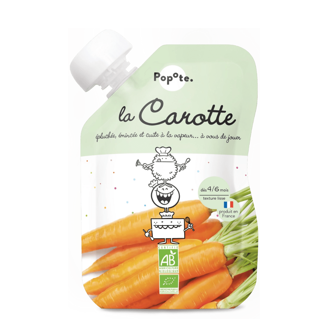 Pure de carotte pour bb - 100% bio  Popote Bb