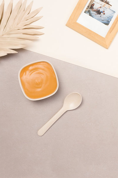 Purée fondante de patate douce poulet coco