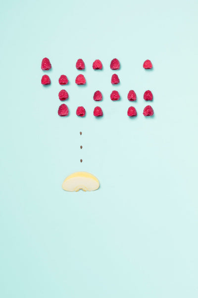 Muffin aux pommes et aux framboises