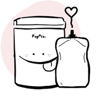 Ici, du lait infantile et des Popotes