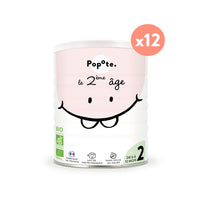 Lot de 12 laits 2ème âge 400g - Popote Bébé