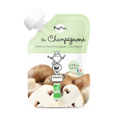 gourde de champignons bio pour bébé