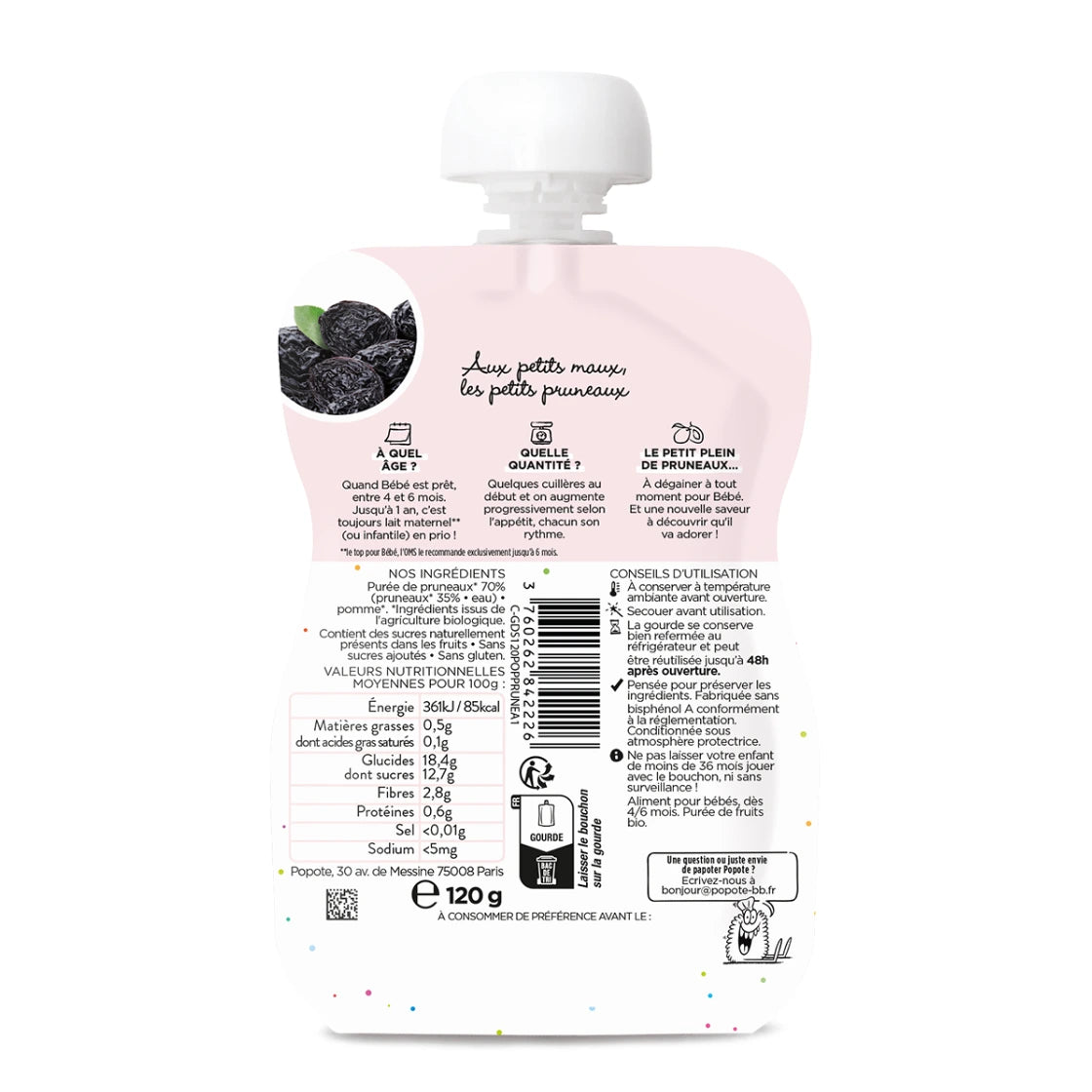 Pruneaux pour bébé dès 4/6 mois