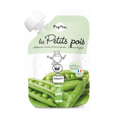 Purée de petits pois pour bébé bio