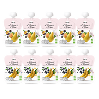 Le pack découverte Bi-fruits de dix compotes bio bébé 