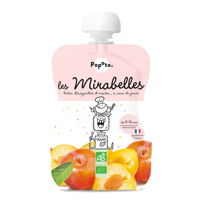 Gourde de Mirabelles pour bébé dès 4/6 mois