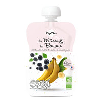 Compote bio mûres banane 120g pour bébé dès 4-6 mois - Popote Bébé