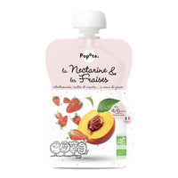 Compote bio fraises nectarine 120g pour bébé dès 4-6 mois - Popote Bébé