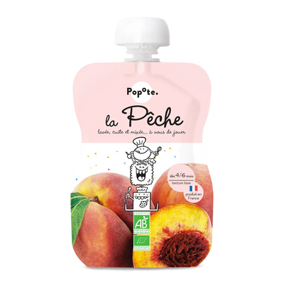 gourde pêche bio pour bébé dès 4/6 mois