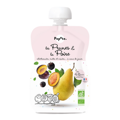 Les Prunes et la Poire bio pour bébé dès 4-6 mois