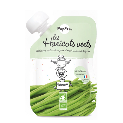 Purée de haricots verts bio pour bébé