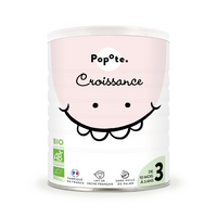 Une boîte de 400g de Le Lait 3ème âge Croissance, bio et sans huile de palme