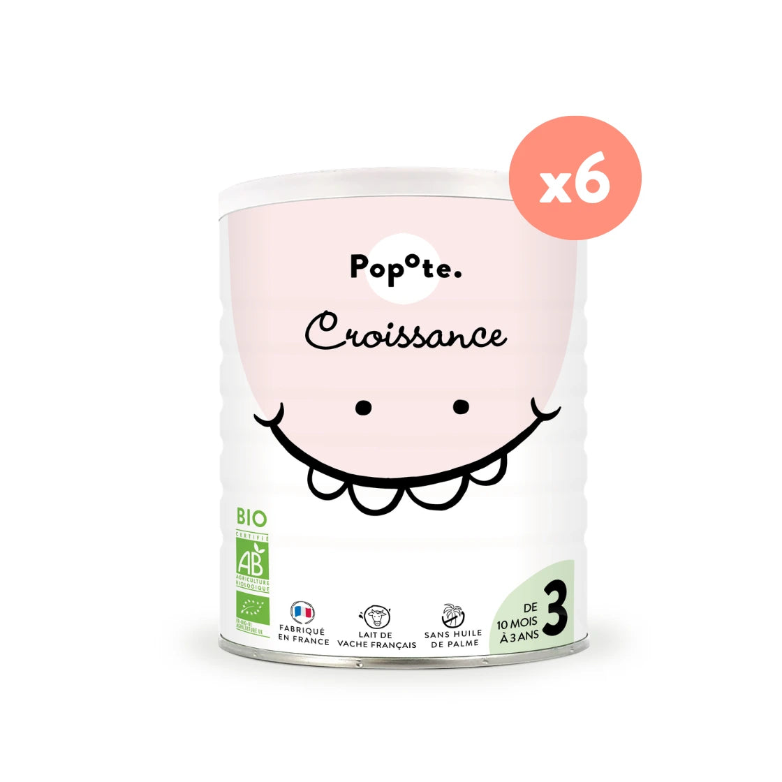 Lot de 6 laits infantiles 3ème âge