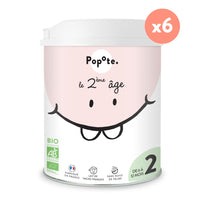 Lot de 6 laits 2ème âge 800g - Popote Bébé