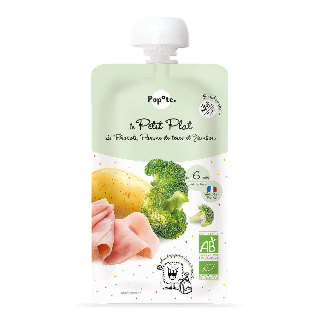 Le plat complet pour bébé dès  6 mois Brocoli Pomme de terre Jambon 