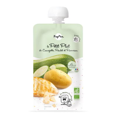 Gourde Petit Plat Courgette, Poulet et Parmesan dès 6 mois bio pour bébé